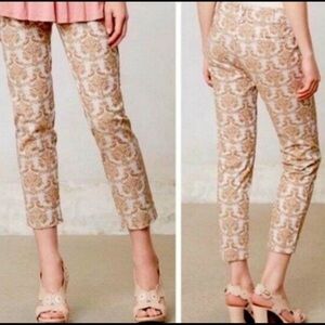 Anthropologie Cartonnier Charlie Ankle French Brocade Pants‎ Size 0